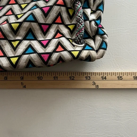 Kavu Neon Colorful Chevron Pattern Shoulder Bag - Multicolor - Picture 8 of 16